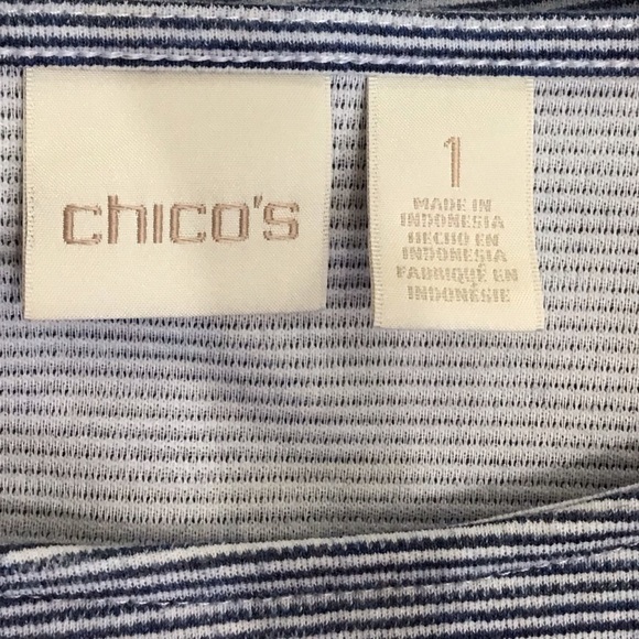 Chico’s French Striped Lace-Detail Top - Picture 4 of 10